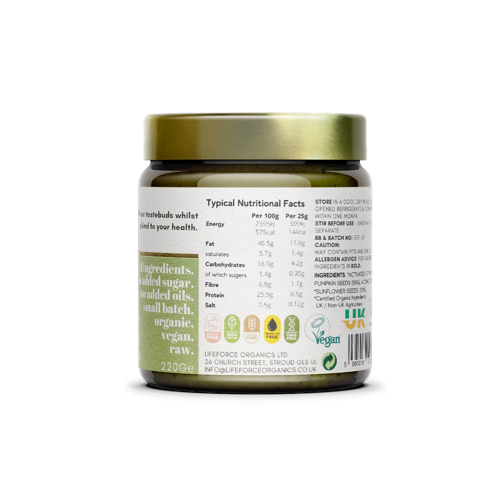 Lifeforce Organics Activated Smooth Pumpkin & Sunflower Seed Butter