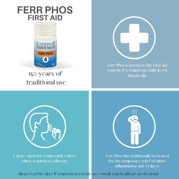 Schuessler Tissue Salts Ferrum Phos - First Aid