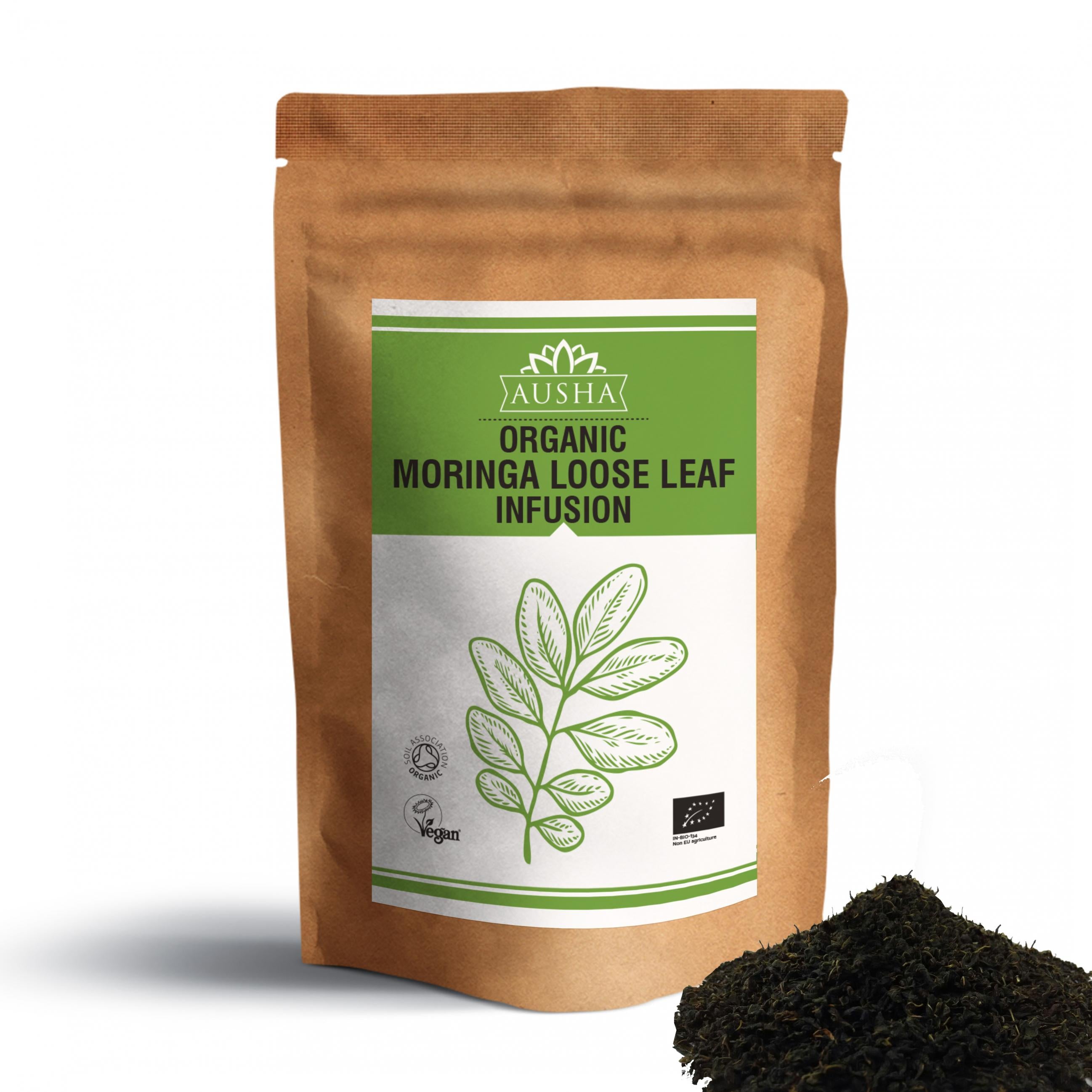 Ausha Organic Moringa Loose Leaf Infusion 100g