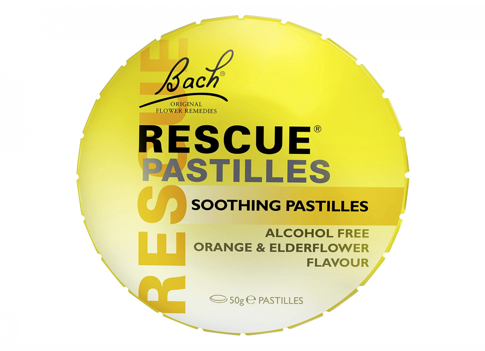 Bach Flower Remedies Rescue Pastilles Orange & Elderflower 50g