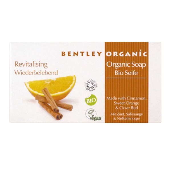 Bentley Organic Revitalising Organic Soap with Cinnamon, Sweet Orange &amp; Clove Bud 150g