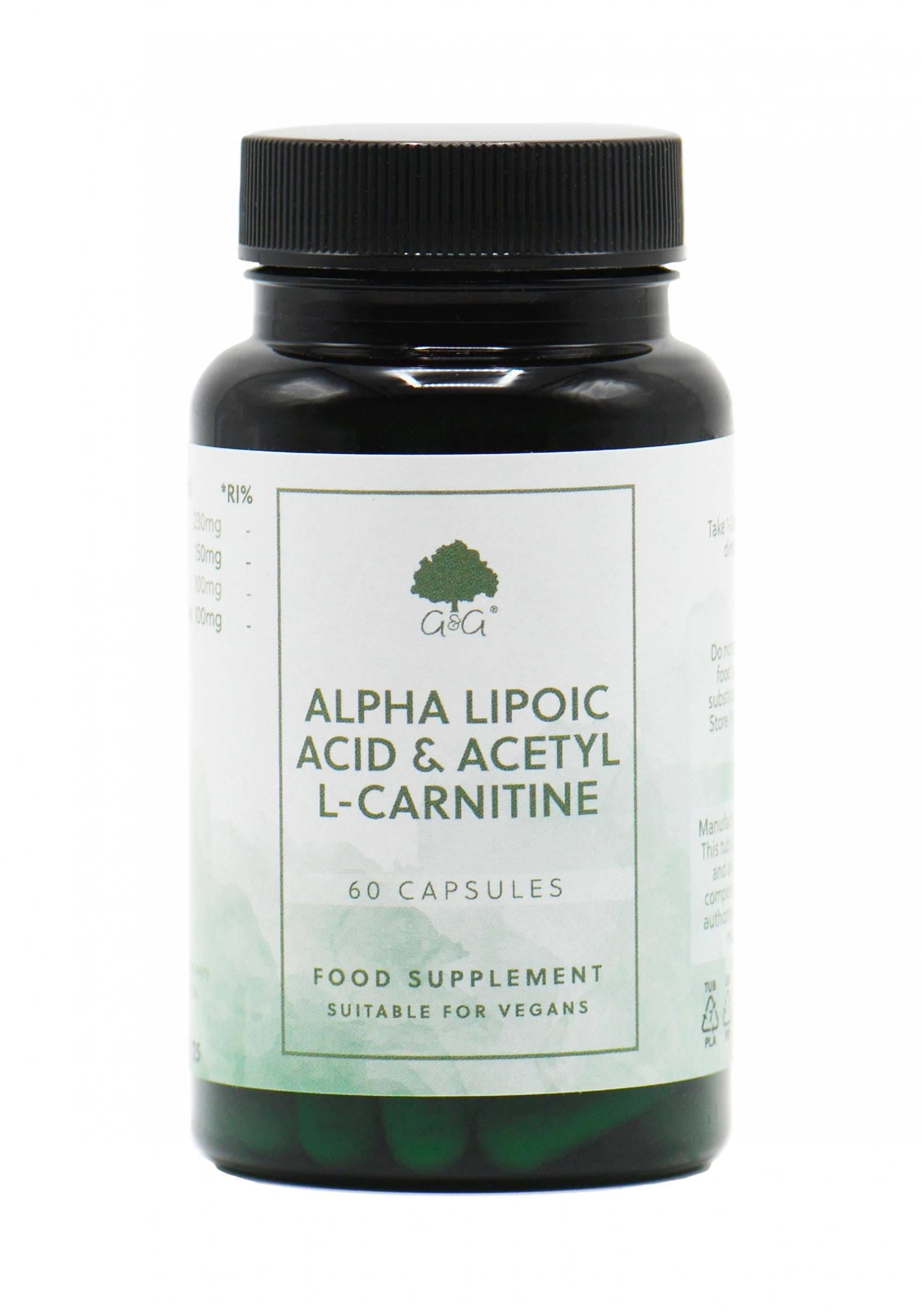 G&G Vitamins Alpha Lipoic Acid & Acetyl L-Carnitine 60 Capsules
