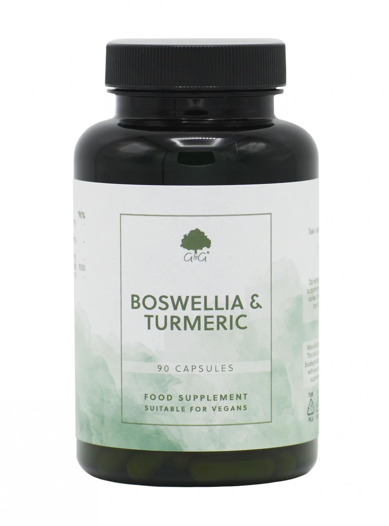 G&G Vitamins Boswellia & Turmeric 90 Capsules