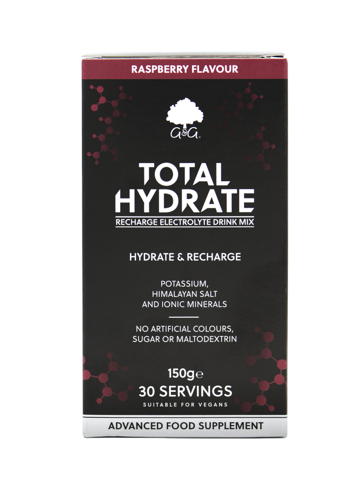 G&G Vitamins Total Hydrate Electrolyte Drink Mix Raspberry Flavour 150g Sachets