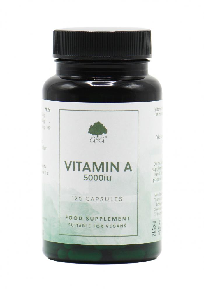 G&G Vitamins Vitamin A 5000iu 120 Capsules