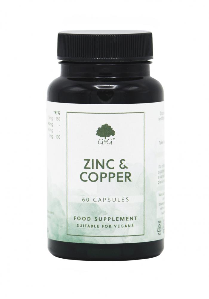 G&G Vitamins Zinc & Copper 60 Capsules