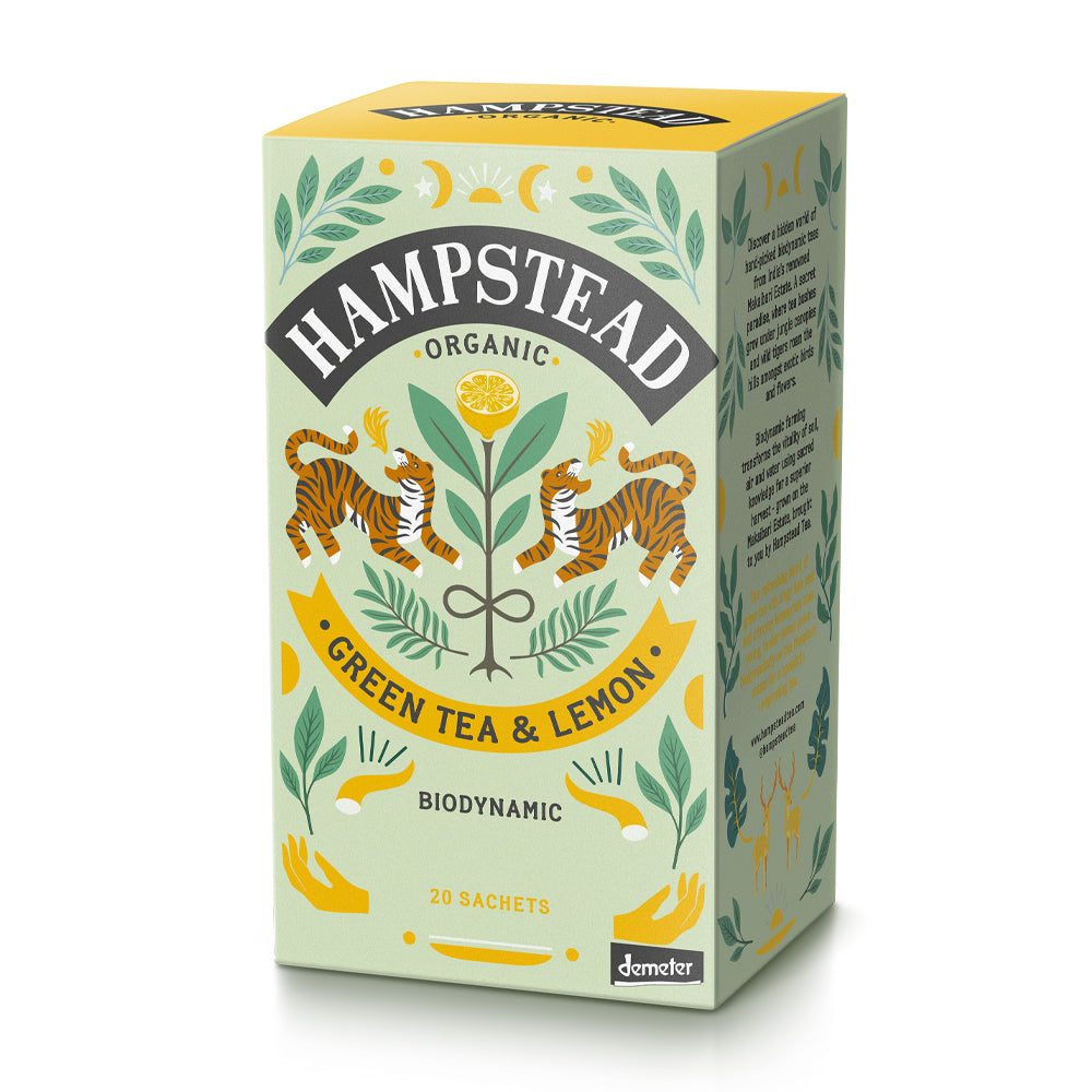 Hampstead Tea Organic Green Tea & Lemon Tea - 20 Tea Bags