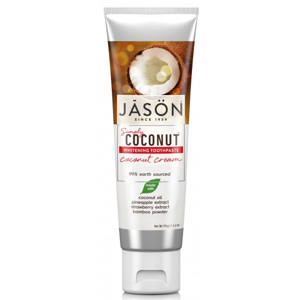 Jason Simply Coconut Whitening Toothpaste Coconut Cream (Fluoride Free) 119g