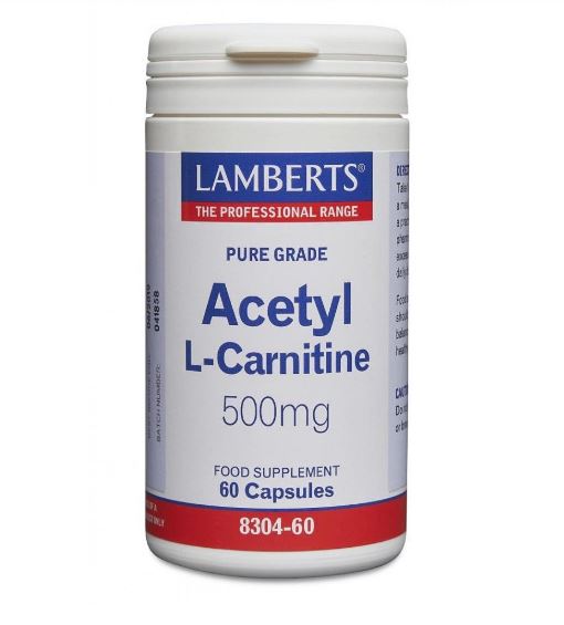 Lamberts Acetyl L-Carnitine 500mg 60 Capsules
