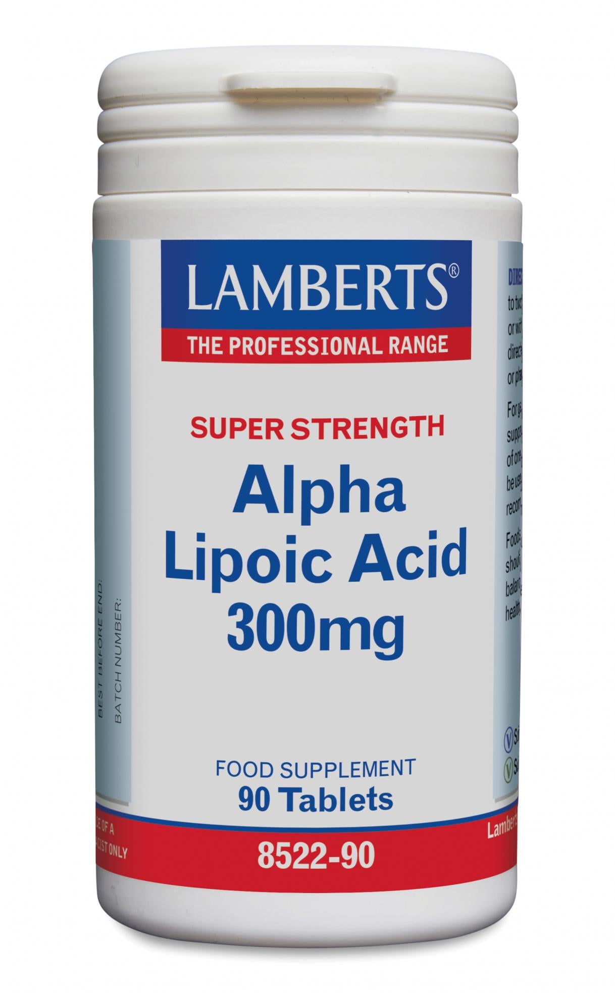 Lamberts Alpha Lipoic Acid 300mg 90 Tablets