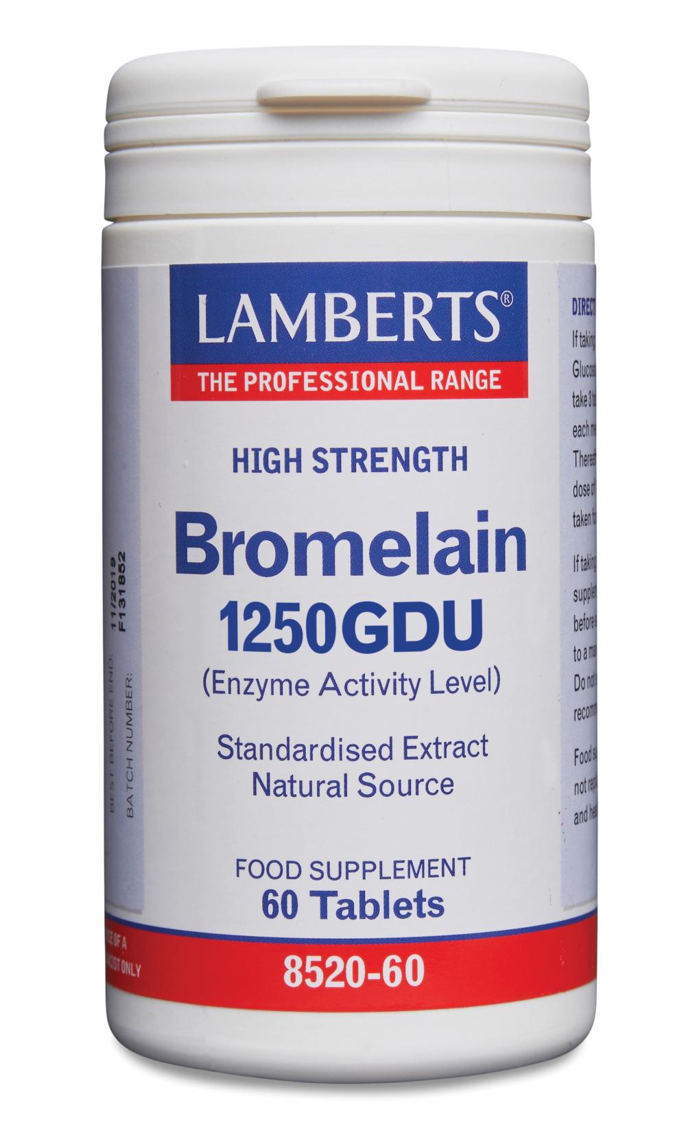 Lamberts Bromelain 1250GDU 60 Tablets
