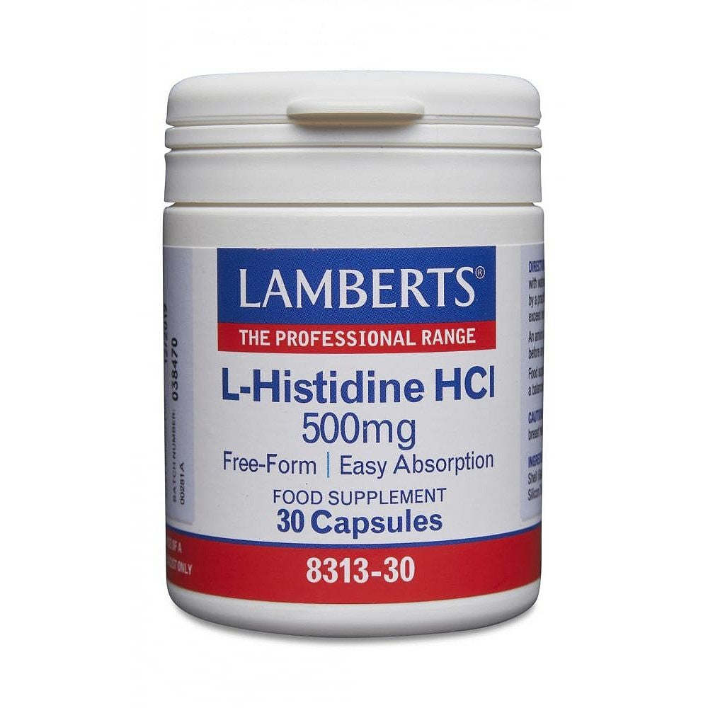 Lamberts L-Histidine HCL 500mg 30 Capsules
