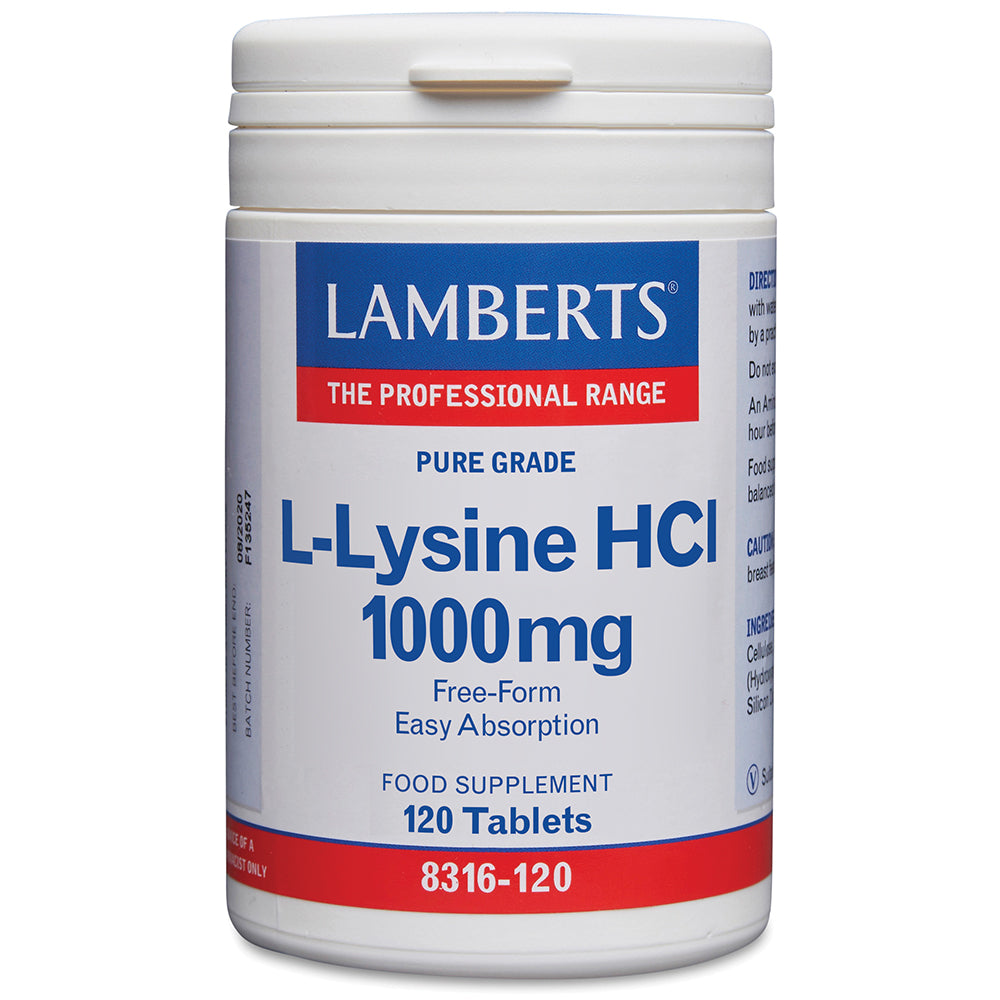 Lamberts L-Lysine HCI 1000mg 120 Tablets