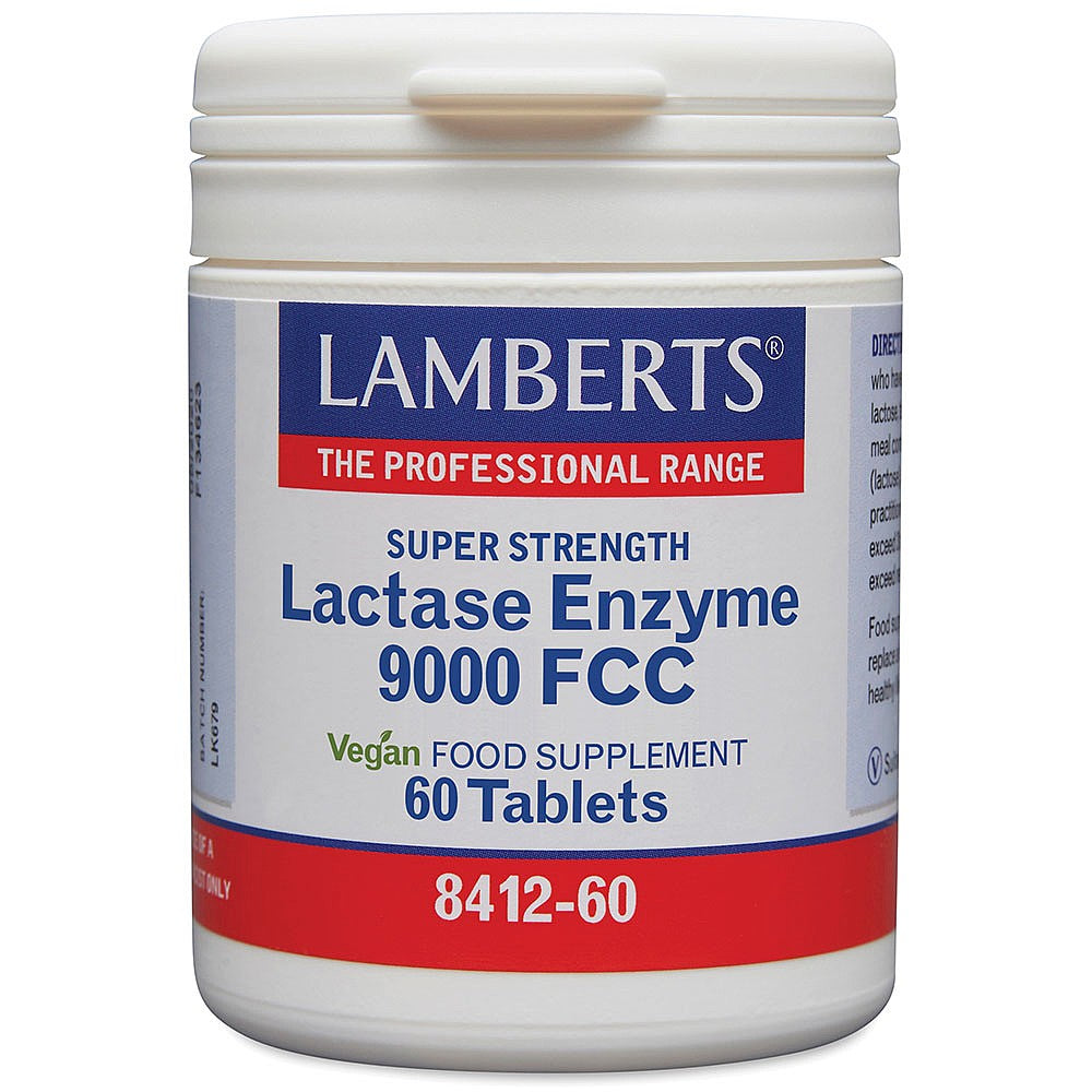 Lamberts Lactase Enzyme 9000 FCC Super Strength 60 Tablets