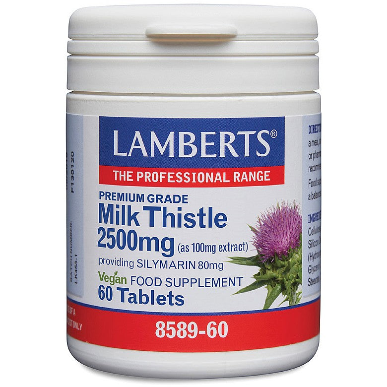 Lamberts Milk Thistle 2500mg (as 100mg extract) 60 Tablets
