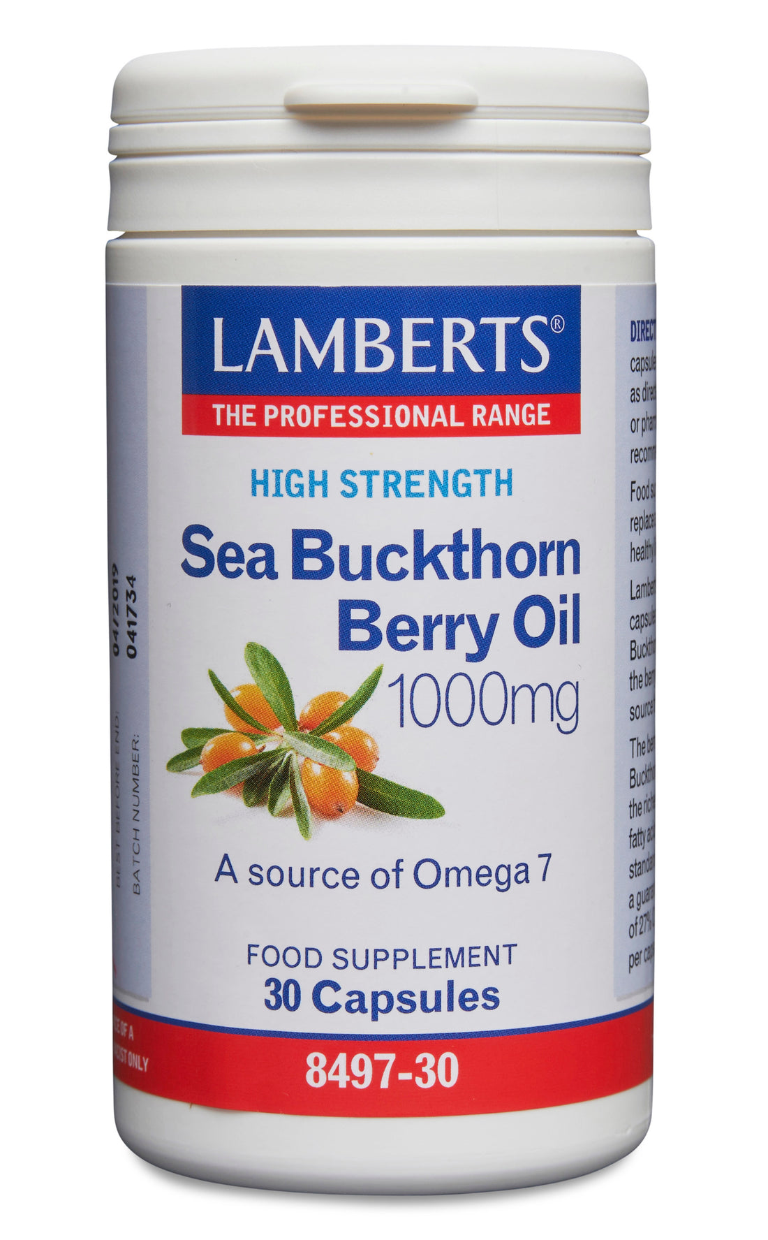 Lamberts Sea Buckthorn Berry Oil 1000mg 30 Capsules