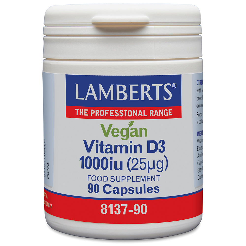 Lamberts Vegan Vitamin D3 1000iu (25ug) 90 Capsules