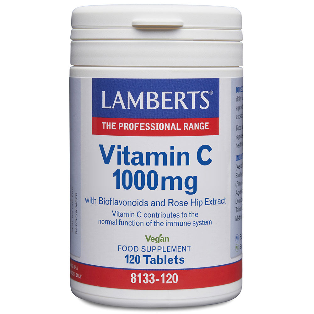 Lamberts Vitamin C 1000mg with Bioflavonoids and Rose Hip Extract 120 Tablets