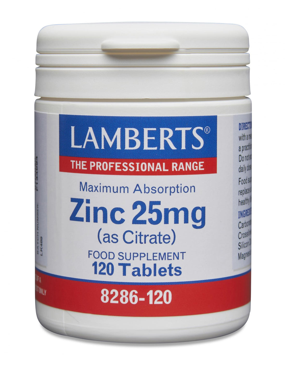 Lamberts Zinc 25mg (as Citrate) 120 Tablets