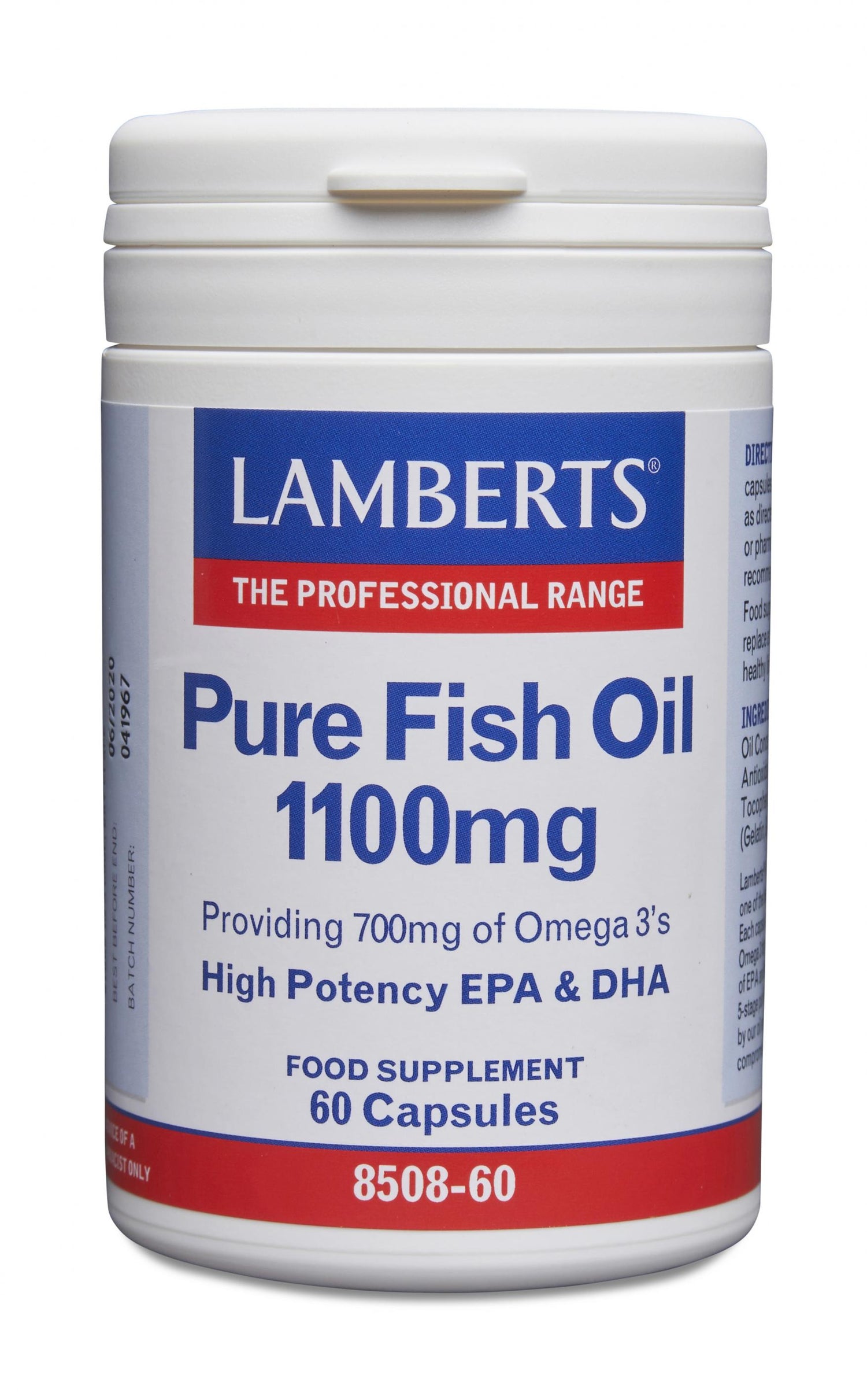 Lamberts Pure Fish Oil 1100mg