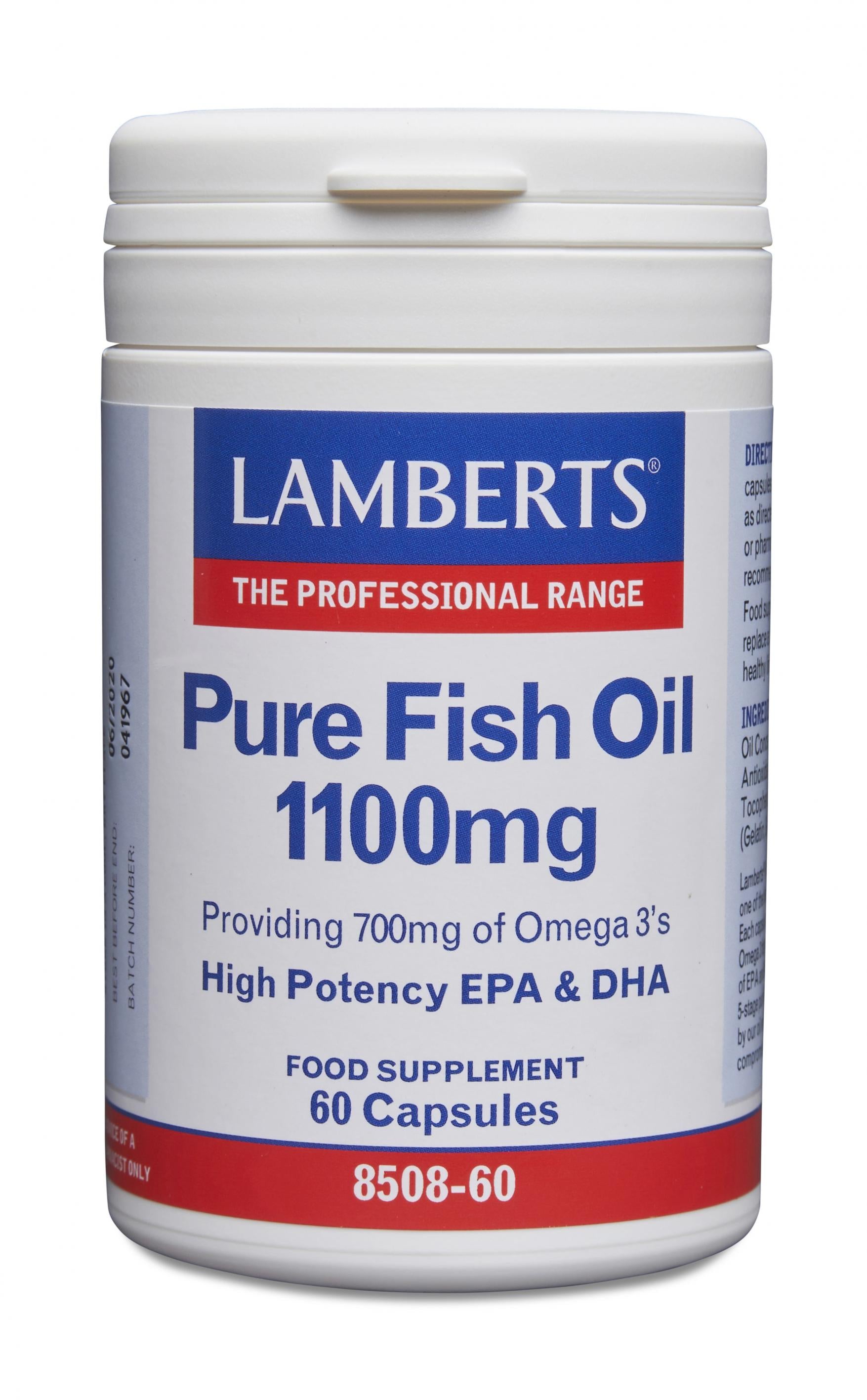 Lamberts Pure Fish Oil 1100mg