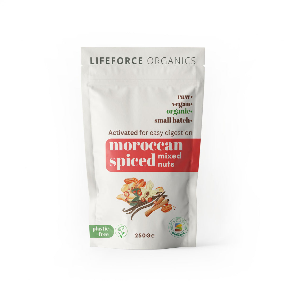 Lifeforce Organics Activated Moroccan Spiced Mixed Nuts