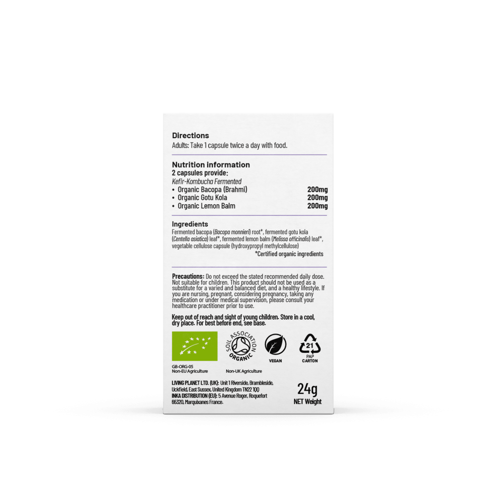 Living Nutrition Organic Fermented Attention 60 Capsules