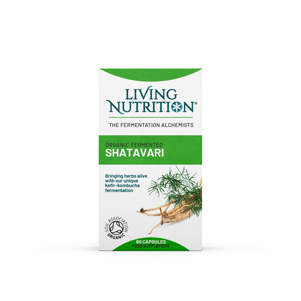 Living Nutrition Organic Fermented Shatavari 60 Capsules