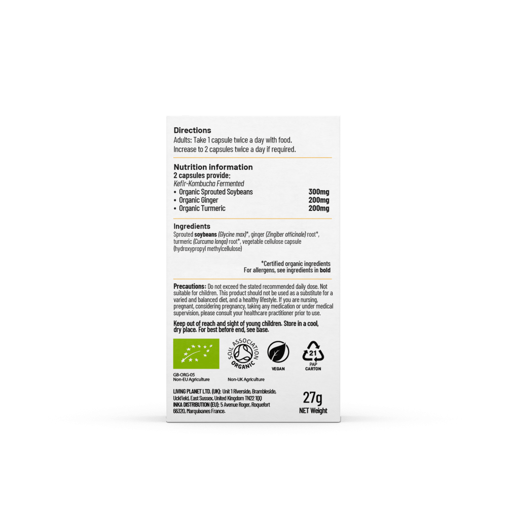 Living Nutrition Organic Your Flora Gold Spice 60 Capsules