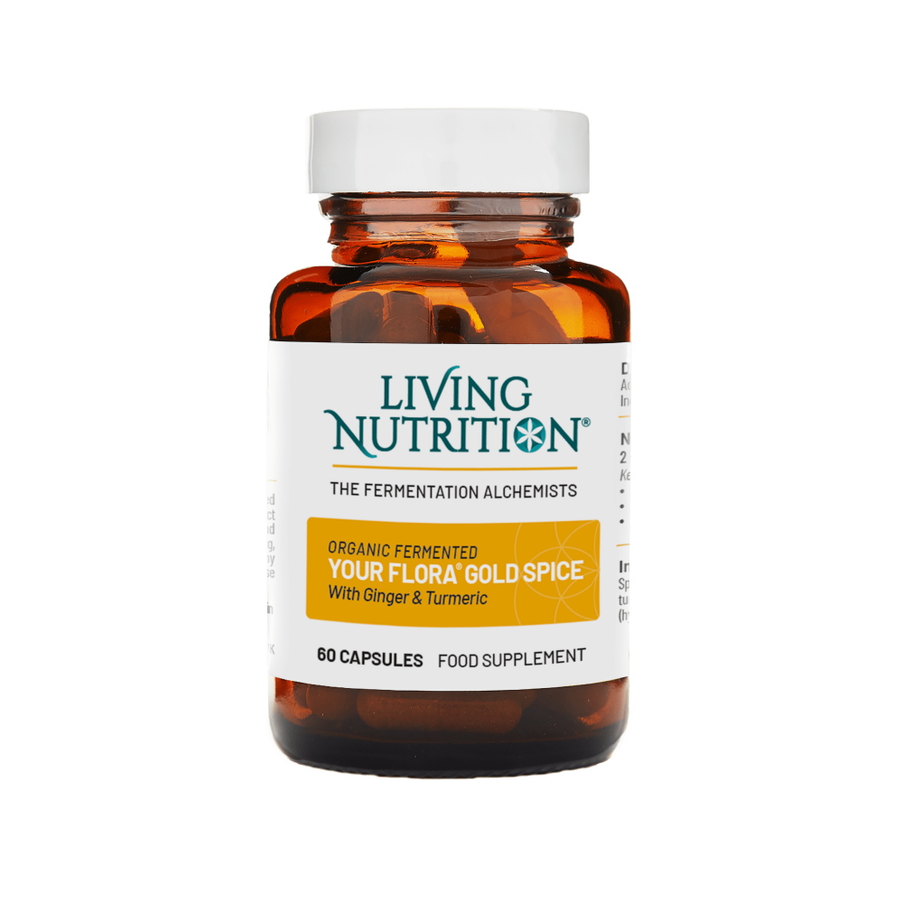 Living Nutrition Organic Your Flora Gold Spice 60 Capsules