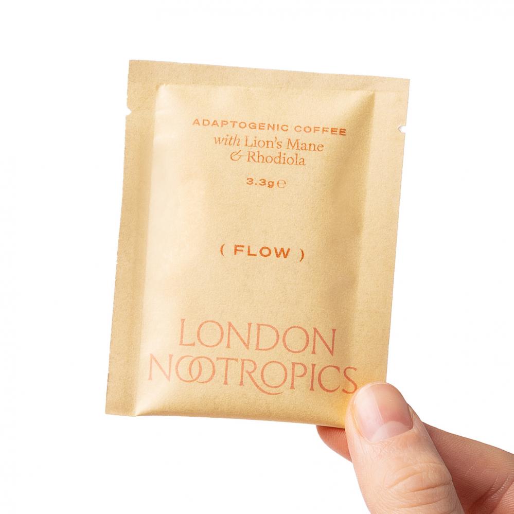 London Nootropics Mushroom Coffee Box Adaptogenic Coffee Flow + Mojo 12 Sachets