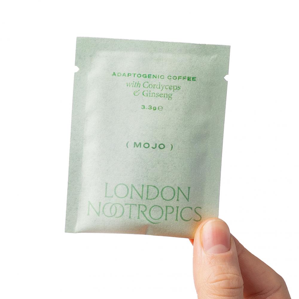 London Nootropics Mushroom Coffee Box Adaptogenic Coffee Flow + Mojo 12 Sachets