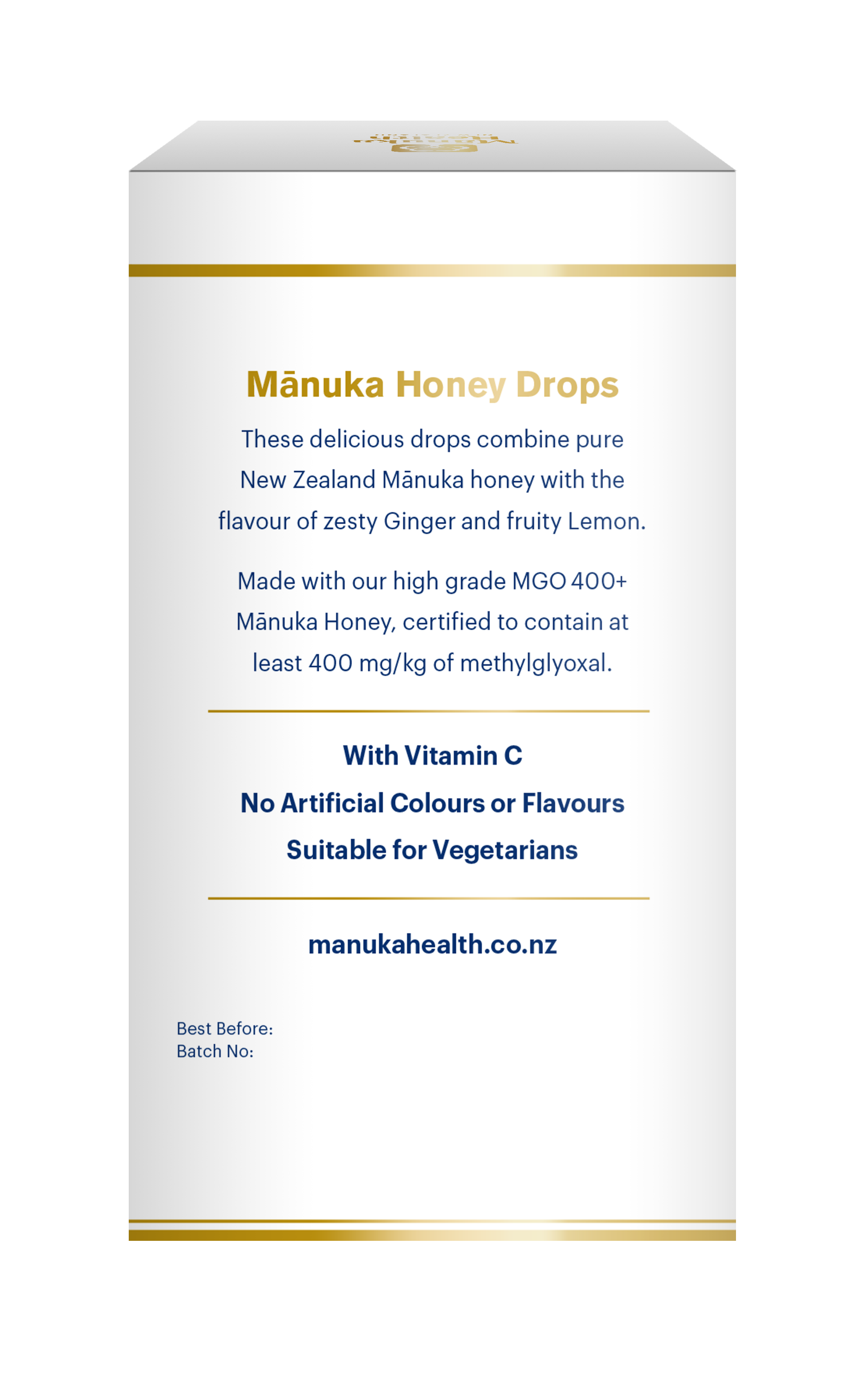 Manuka Health Products - Manuka Honey Drops Ginger & Lemon MGO 400+ 65g 15 Lozenges