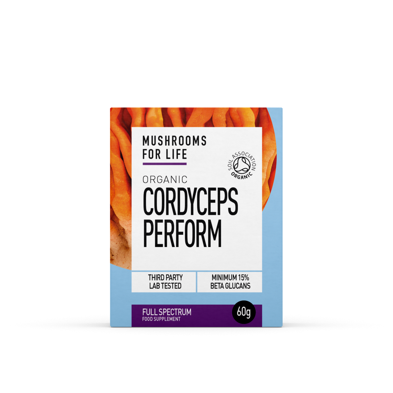 Mushrooms For Life Organic Cordyceps Perform 60g Powder