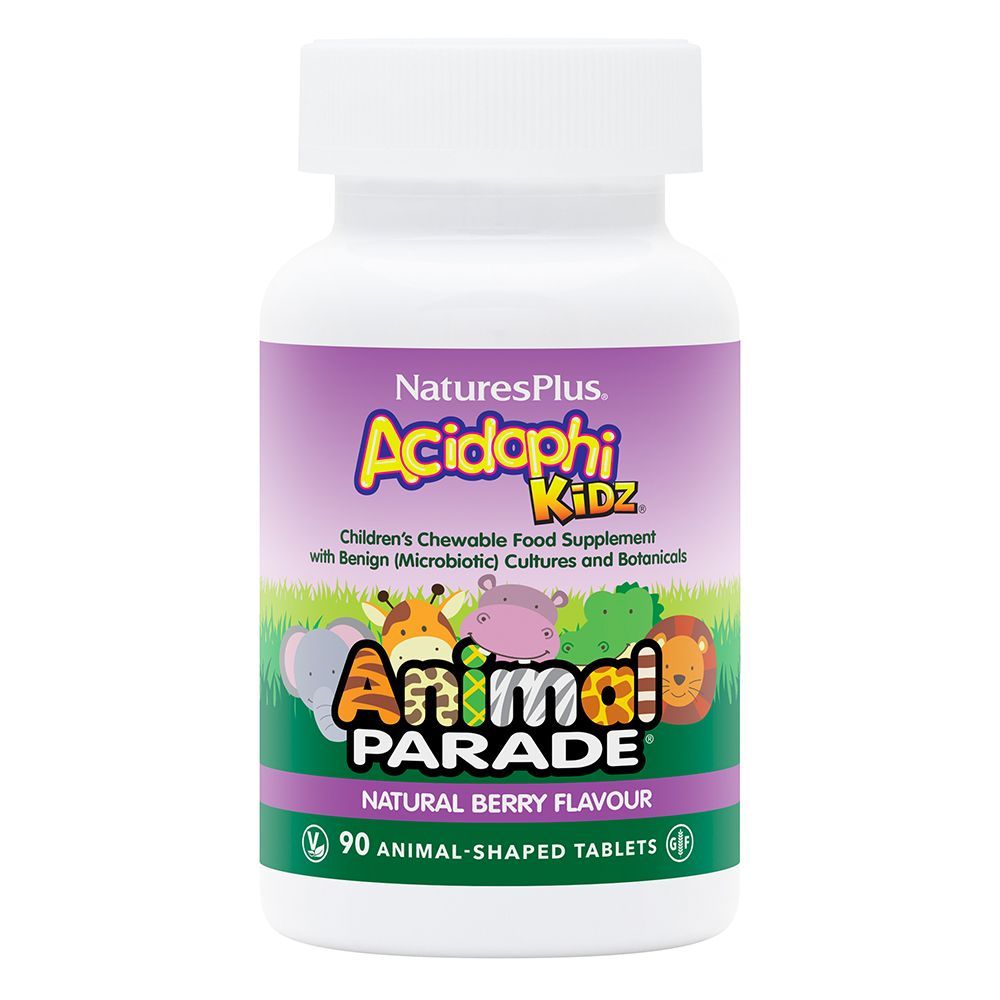 NaturesPlus Animal Parade Acidophi Kidz Natural Berry Flavour 90 Chewable tablets