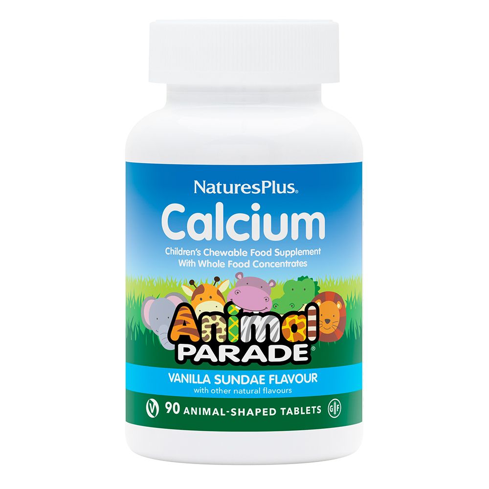 NaturesPlus Animal Parade Calcium Vanilla Sundae Flavour 90 Chewable tablets