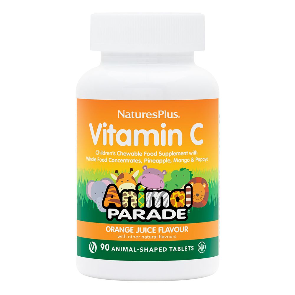 NaturesPlus Animal Parade Vitamin C Orange Juice Flavour 90 Chewable tablets