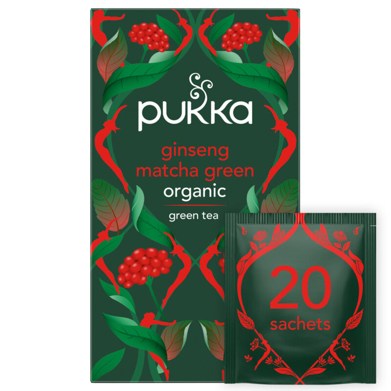 Pukka Herbs Ginseng Matcha Green Tea 20 Tea Bags