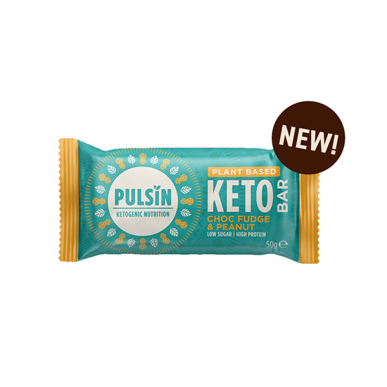 Pulsin Plant Based Keto Bar Choc Fudge & Peanut