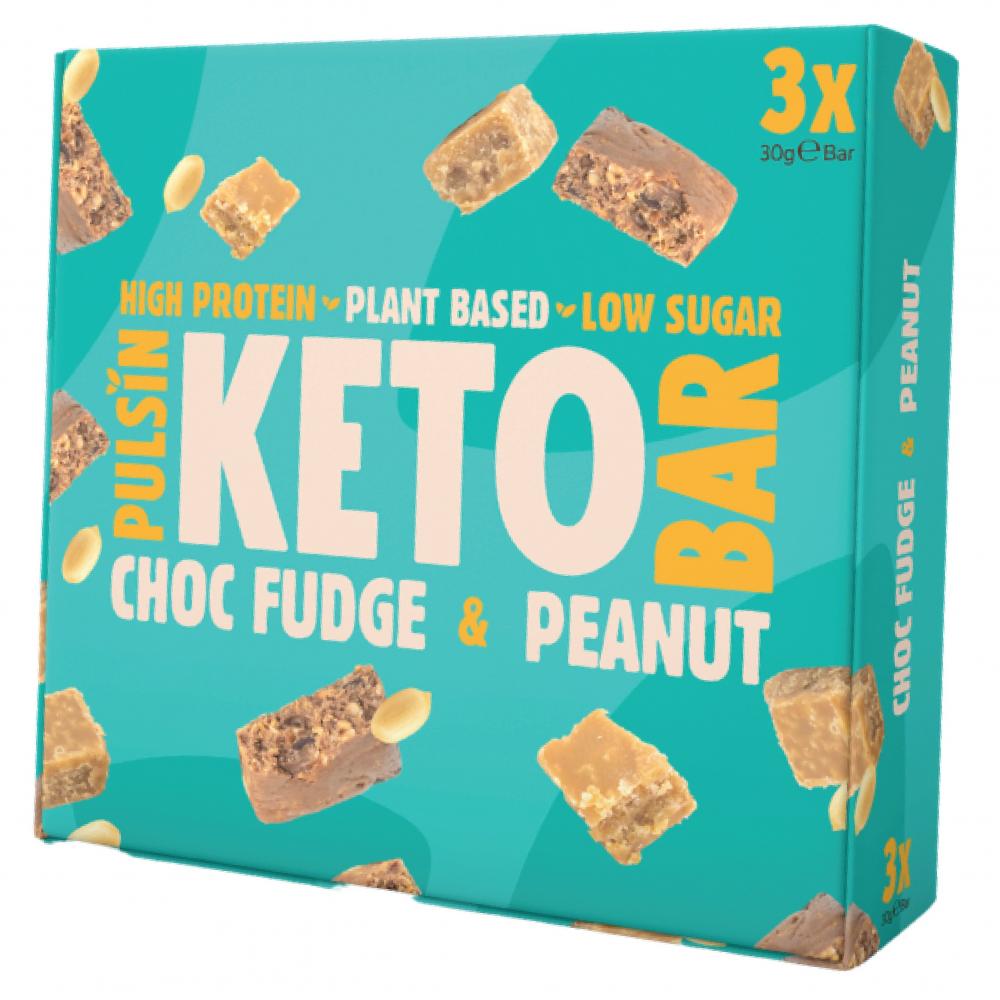 Pulsin Plant Based Keto Bar Choc Fudge & Peanut