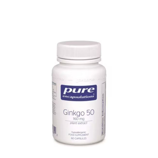 Pure Encapsulations Ginkgo 50 160mg 60 Capsules