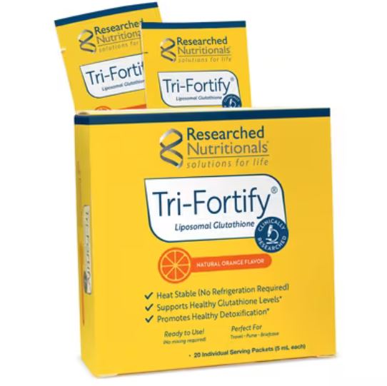 Researched Nutritionals Tri-Fortify Orange Liposomal Glutathione 20 Sachets