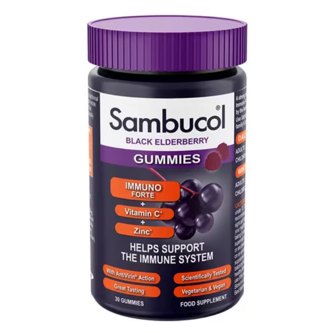 Sambucol Immuno Forte Vitamin C + Zinc Immune Support - 30 Gummies