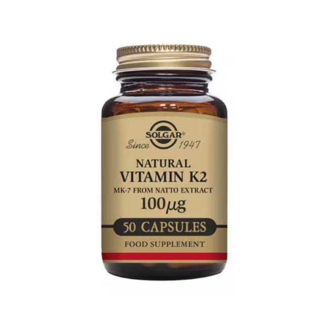 Solgar Natural Vitamin K2 100ug 50 Capsules