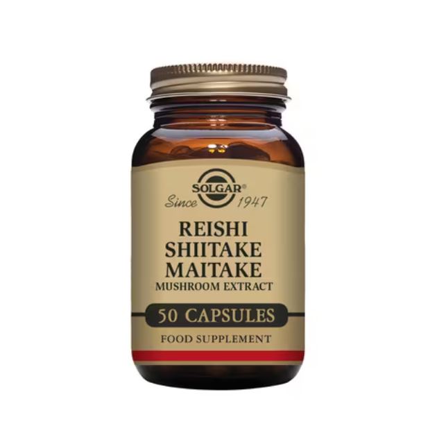 Solgar Reishi Shiitake Maitake Mushroom Extract 50 Capsules