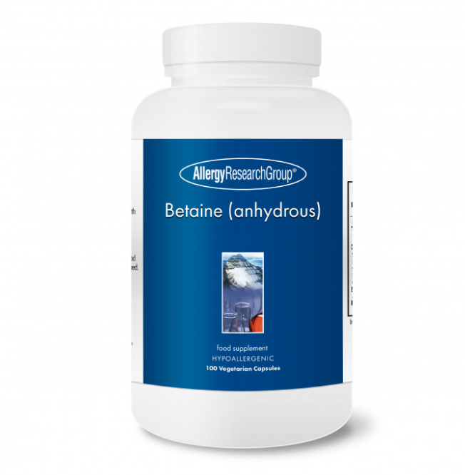 Allergy Research Betaine Anhydrous – 100 Capsules