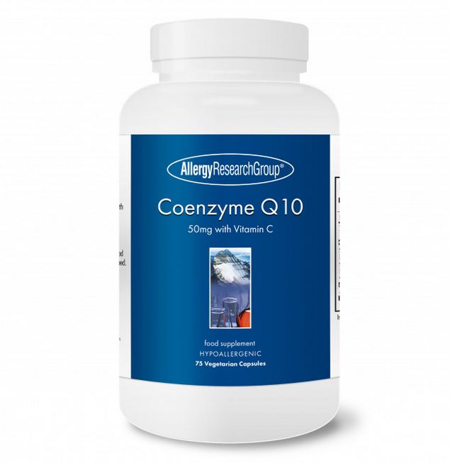 Allergy Research Coenzyme Q10 50mg with Vitamin C – 75 Capsules