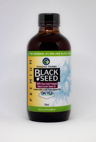 Amazing Herbs Premium Black Seed 100% Pure Cold-Pressed Black Cumin Seed Oil