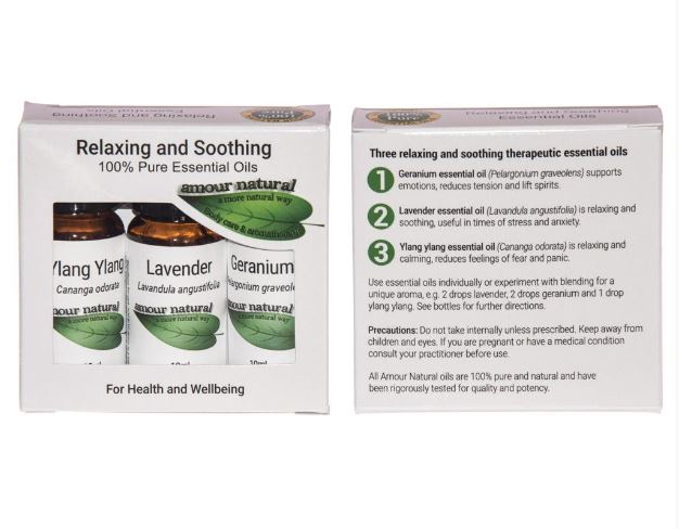Amour Natural Relaxing and Soothing Set of 3 x 10ml
