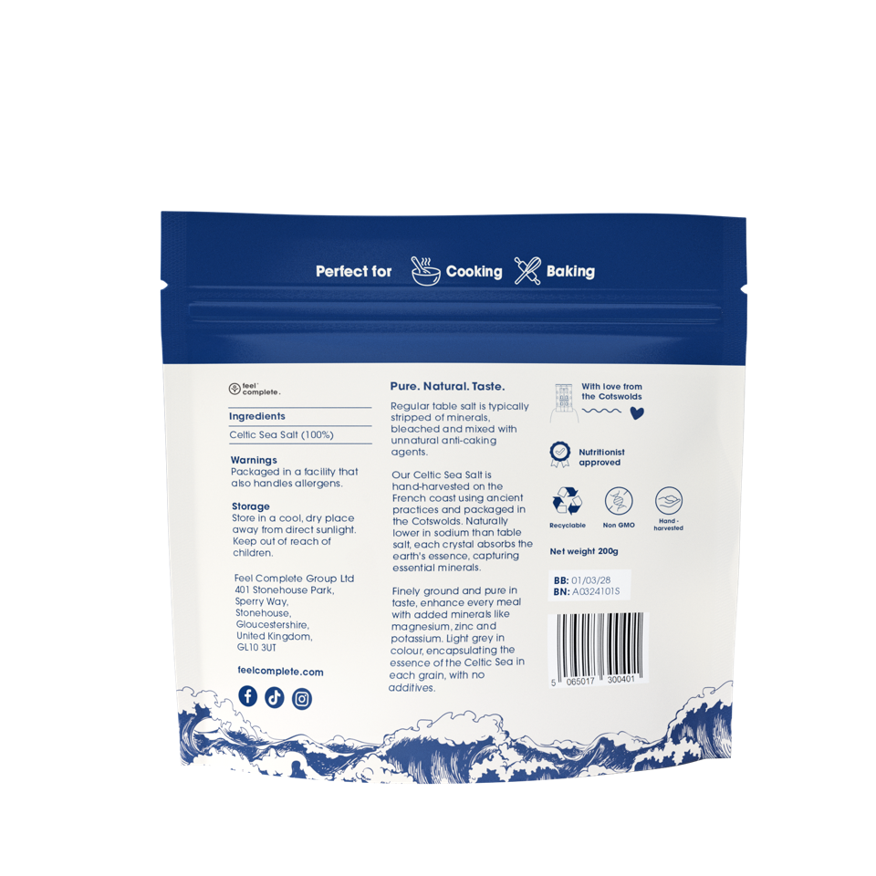 Feel Complete Fine & Dry Celtic Sea Salt 200g